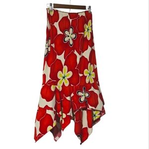 Vintage Jams World Floral Red Skirt